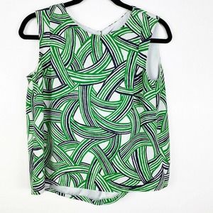 Mina Perhonen Sleeveless Geometric Artsy Top Sz38